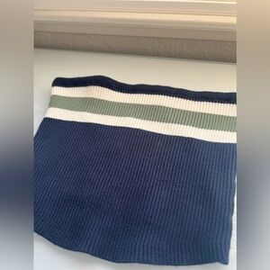 Edikted blue stripe cropped tube top